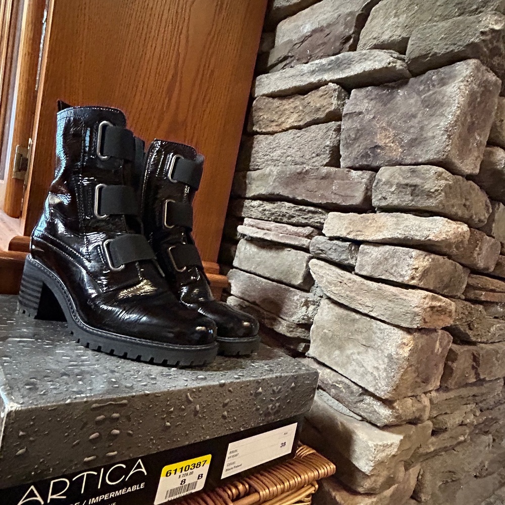 Black Patent Artica Ankle Boot